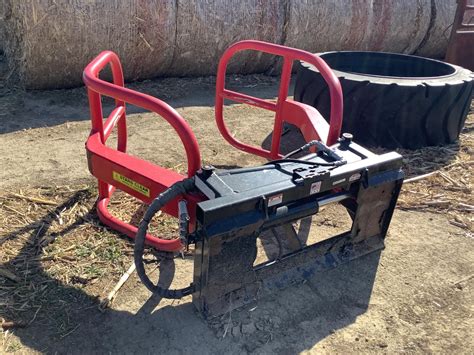 skid steer bale squeeze for sale|spartan skid steer bale attachment.